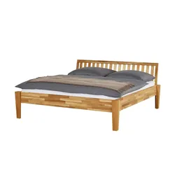 Timber Massivholz-Bettgestell  Timber , holzfarben , Maße (cm): B: 156 H: 93