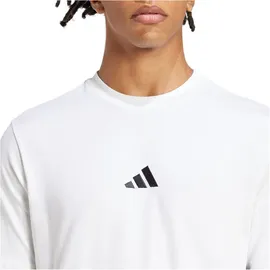 adidas Essentials 3-Streifen Single Jersey Kurzarm-T-Shirt White / Black M