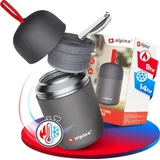 Alpina Thermobehälter für Essen - SPÜLMASCHINENFESTER Thermo Becher 530 ml mit Druckausgleich und faltbarem Löffel - Hält extra lange warm und...