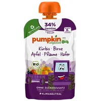pumpkin organics Quetschie Kürbis Birne Apfel Pflaume Hafer 100 g