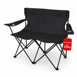 BigDean Campingstuhl Faltbar Schwarz