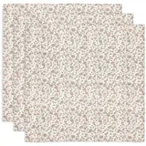 jollein Musselin Tuch Baby - Retro Flowers - 3er Pack - 70x70cm - 100% Baumwolle - Spucktuch