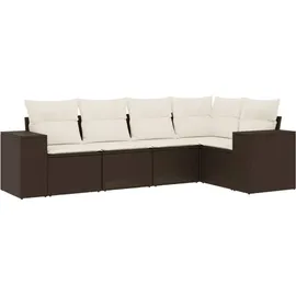 vidaXL Garten-Lounge-Set 5-tlg. braun