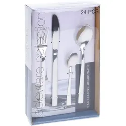 Excellent Houseware Besteckset aus Edelstahl. Gabel. Messer. Löffel. 24-teilig