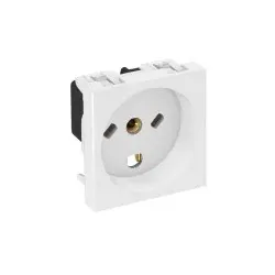 OBO 6117203 Steckdose dänische Ausführung für EDV-Stromkreis 250V, 10/16A Polycarbonat reinweiß RAL 9010 SKS-DKE0 RW1  - 12 Stück