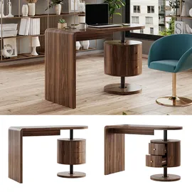 Vicco Schreibtisch Lara 120 x 50 cm mit 2 Schubladen