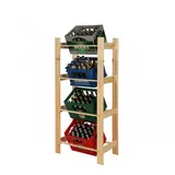 Proregal Getränkekistenregal 149 x 70 x 38,8 cm Natur