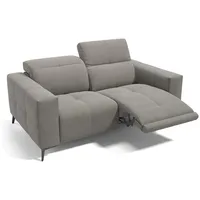 Sofanella 2-Sitzer Stoff MARBELLA, Relaxsofa, Designsofa, Designer Couch, Italienisches Sofa, 2er Sofa grau