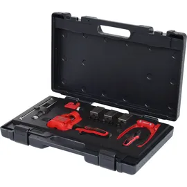 KS Tools FLAREFIX 1 Universal-Bremsleitungs-Bördelgerät-Satz mit Hydraulik-Spindel, 16-tlg.