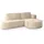 masseno ECKSOFA CORTIO M R-S Creme Velours-Stoff mit Schlaffunktion