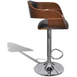 vidaXL Barhocker 2 Stk. Schwarz Bugholz und Kunstleder