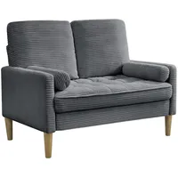 Wishdor 2-Sitzer, Grau, Holz, Rechteckig, 121x87x76 cm, Wohnzimmer, Sofas & Couches, Sofas, 2-Sitzer Sofas