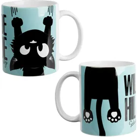 UNITED LABELS Wilde Hilde Schmitz' Katze Kaffeetasse 0,32 l Blau