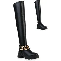 Damen Overknees in Schwarz