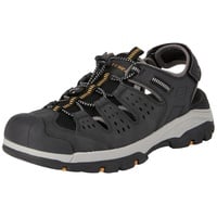 SKECHERS Herren Tresmen Menard Sandalen, Schwarzes Synthetisches Netz, 45 EU