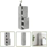 The Living Store - Vidaxl Apothekerschrank Betongrau 40x41x144,5 Cm Holzwerkstoff