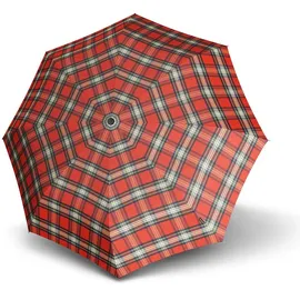 Knirps Smart & Casual Line Minimatic Light Regenschirm, Rot Kariert, M