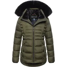 Navahoo Winterjacke "Lissandra", Damen, Gr. XS (34), grün (olive), Obermaterial: 100% Polyester. Innenseite: 100% Polyester, Jacken Winterjacke, mit hochwertigem Steppdesign