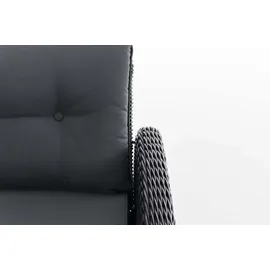 CLP Sierra Gartengarnitur Polyrattan grau/schwarz