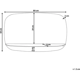 Beliani Beliani, Spiegel, Dosnon 80 cm