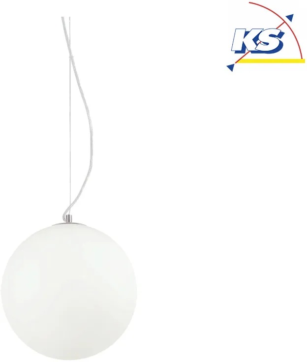 Ideal Lux Pendelleuchte MAPA BIANCO SP1 D30, E27, Ø 30cm, weiß IDEA-009087