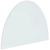 VidaXL Funkenschutzplatte Glas Halbrund 800x600 mm