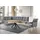 exxpo - sofa fashion Eckbank EXXPO - SOFA FASHION "Latte", antrazith, B:234cm H:95cm T:156cm, 100% PES, Sitzbänke, Eckbank, moderne Sitz- und Rückensteppung, bequem und elegant, hoher Holzfuß