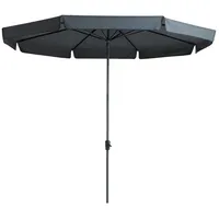 MADISON N.Y Madison SYROS Sonnenschirm Kurbelschirm Gartenschirm Ø350cm grau