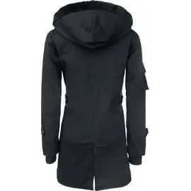 Gothicana by EMP Damen schwarzer Parka mit Nieten 3XL - 3XL