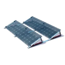 Flachdach-Aufständerung – „Flat-Flex“-Set – für 2 x 2 PV-Module (hintereinander)