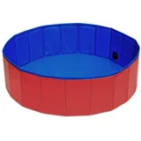 HELO Hundepool Faltbar - Robustes Planschbecken für Hund, Hundebad, Schwimmbecken, Hundeschwimmbad für Große Kleine Hunde Ø60/80/120/160 cm (R2 (80cm x 20 cm))