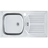 FRANKE Edelstahlspüle, rechteckig, 78/44 cm, (1 St) silberfarben