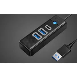 ORICO Hub Adapter USB 2x USB 3.0 + USB-C, 0.15m Schwarz