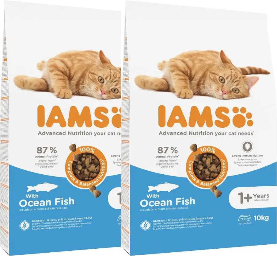 IAMS for Vitality mit Meeresfischen für ausgewachsene Katzen 20 kg (2 x 10 kg)