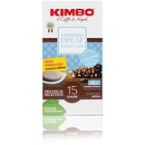 Kimbo ESE kompostierbare Kaffeepads – 120 Pads – Espresso Decaf – 8 Packungen mit je 15 Pads