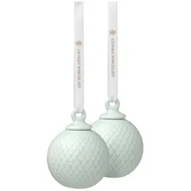 Lyngby Porcelæn Dekorationskugel soft green 2 Stck.