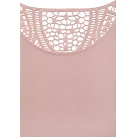 VIVANCE Kurzarmshirt "mit sommerlicher Häkelspitze am Rücken", Damen, Gr. 32/34, rosa (rose), Single Jersey, Obermaterial: 95% Viskose (LENZINGTM ECOVEROTM), 5% Elasthan.