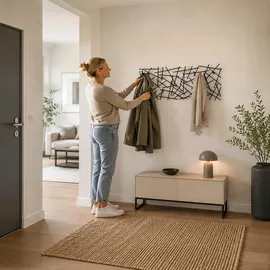 Haku-Möbel Wandgarderobe Mikado Schwarz