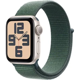 2024 GPS 40 mm Aluminiumgehäuse Silber, Sport Loop Seegrün