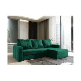 masseno Eckcouch Polyester 2-Sitzer Grün