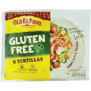 Old El Paso Tortillas – Glutenfrei – Mexikanische Wraps aus Tapioka, Quinoa und Mais – 1 x 216 g