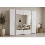 Forte Schwebetürenschrank Narago 270 x 210 x 61 cm weiß