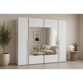 Forte Schwebetürenschrank Narago 270 x 210 x 61 cm weiß