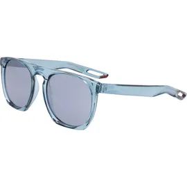 Nike Unisex NIKE FLATSPOT XXII DV2258 Sonnenbrille, WORN BLUE/SILVER FLASH, 52 - 52