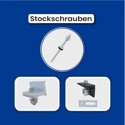 Zubehörpaket für getrennt zu montierende Module (Stockschrauben)