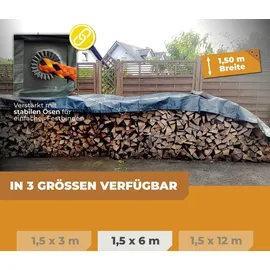 Rainexo - Abdeckplane 150g/qm, 1,5x6m, gr/bl