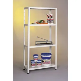 SCHULTE Regalwelt Steckregal Holz/Metall/Stahl 180x80x40 cm weiß 4 Fachböden