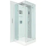 AcquaVapore D38-00L0 Komplettdusche 80 x 80 cm weiß Sicherheitsglas