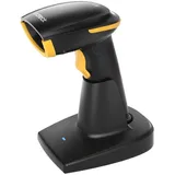 Inateck Bluetooth Barcode Scanner 2D, drahtloser 2D QR Code Scanner mit 2600 mAh Akku und intelligenter Ladestation, Handheld Scanner unterstützt AI, APP, SDK, BCST-36