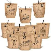 Luxuskollektion Adventskalender zum Befüllen 24 Weihnachtskalender Papiertüten Selbst Basteln